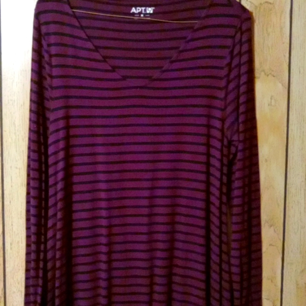 Apt 9 purple striped dress